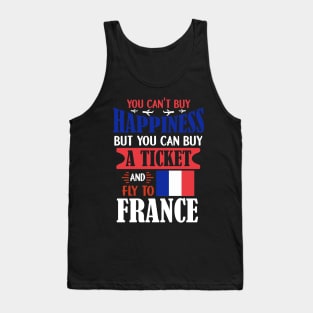 Ticket To France - Funny French Lover Gift Tank Top